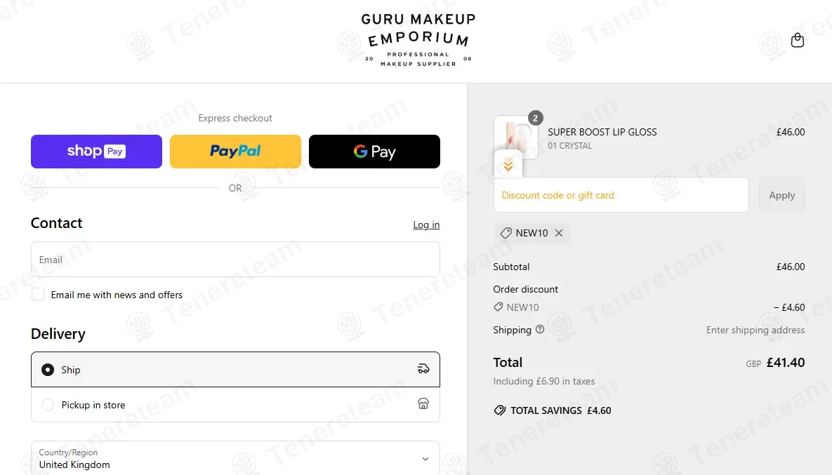 Guru Makeup Emporium coupon code: 10% off with NEW10. Tested and valid as 1 year ago.