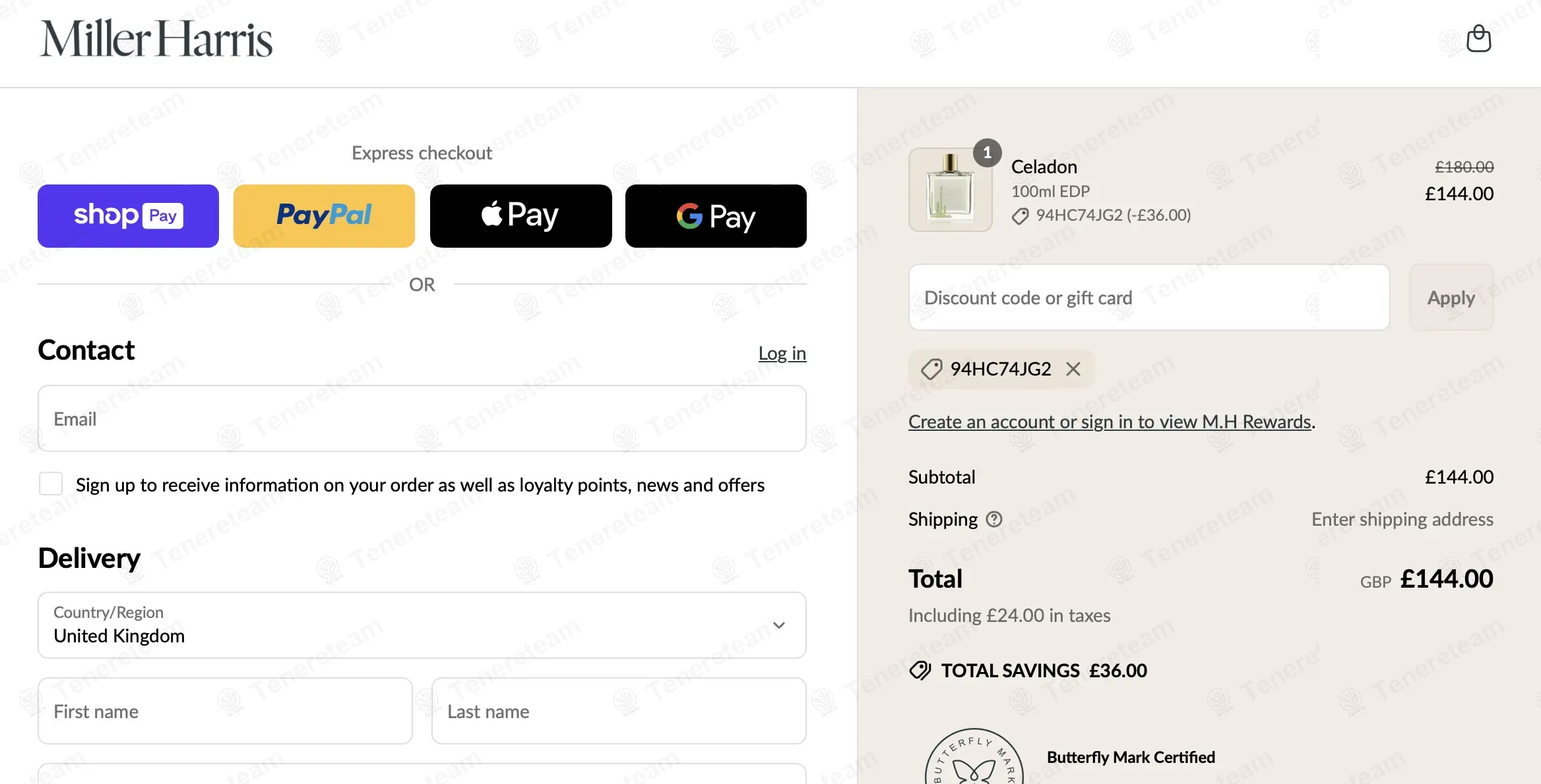 Miller Harris coupon code: 20% off with 94HC74JG2. Tested and valid as 1 year ago.
