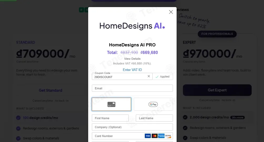 HomeDesignsAI coupon code re-checked and confirmed working at checkout