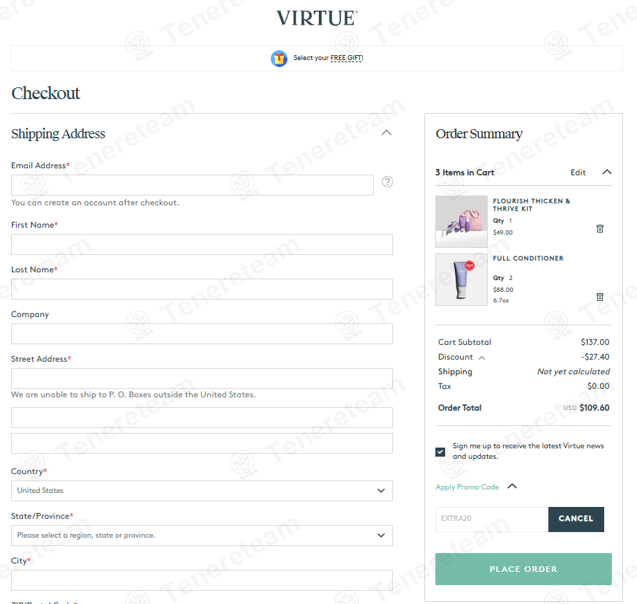 Virtue Labs coupon code: 20% off with EXTRA20. Tested and valid as 1 year ago.