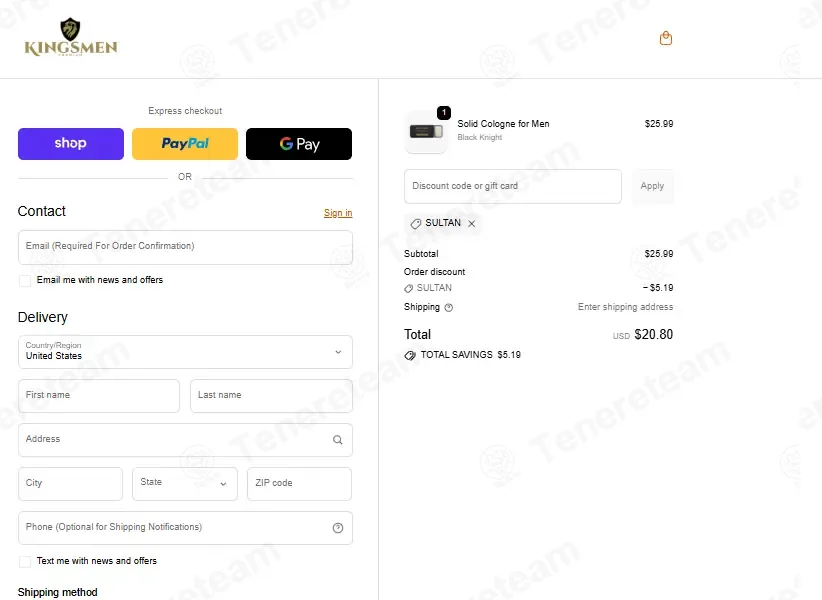 Kingsmen Premium coupon code: 20% off with SULTAN. Tested and valid as 2 weeks ago.