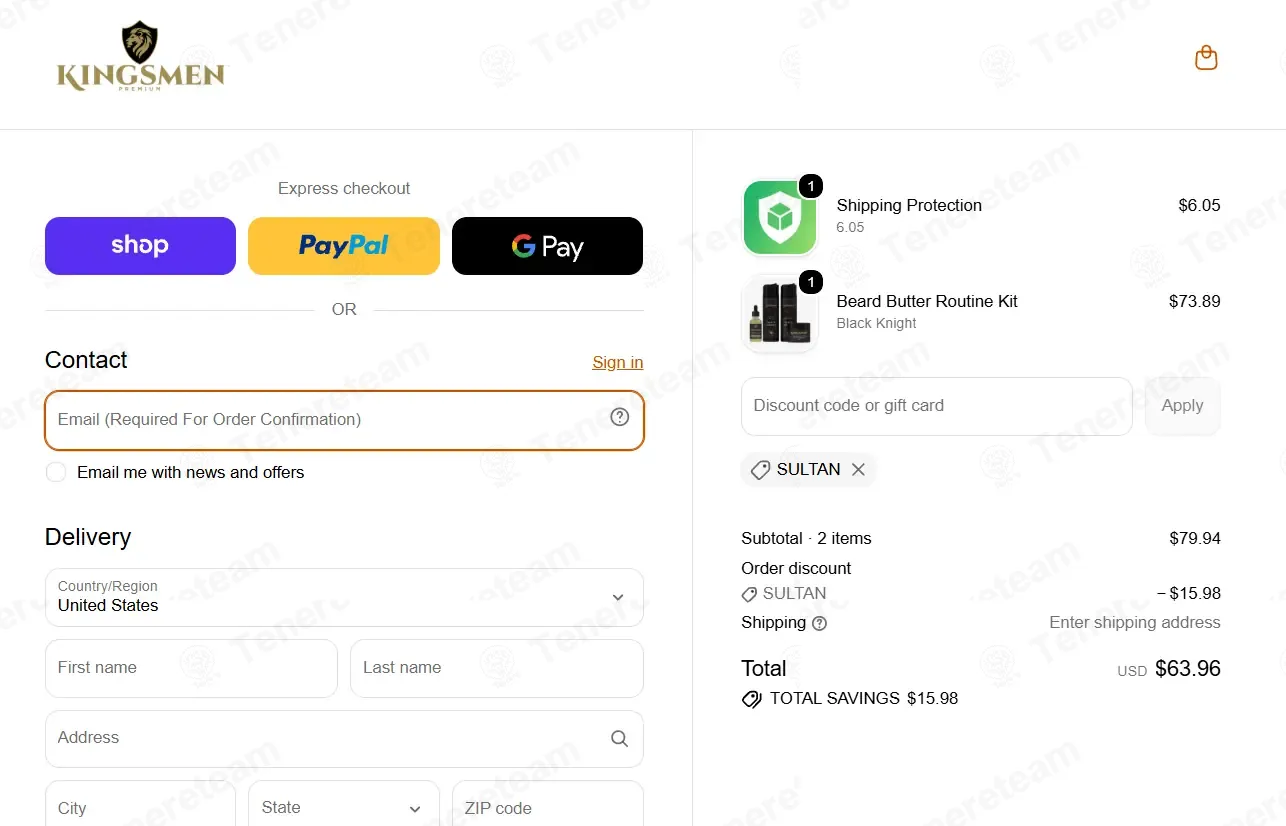Kingsmen Premium coupon code: 20% off with SULTAN. Tested and valid as 2 weeks ago.