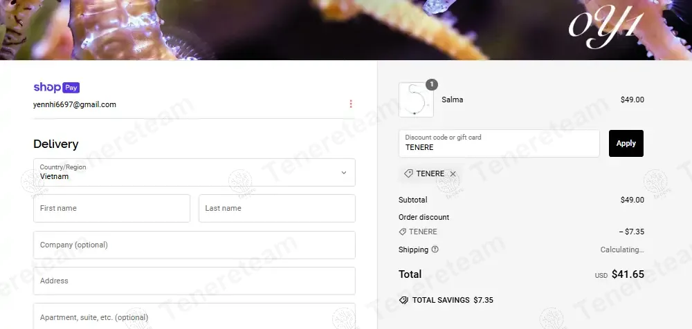 0Y1 Jewelry Studio coupon code: 15% off with TENERE. Tested and valid as 1 year ago.