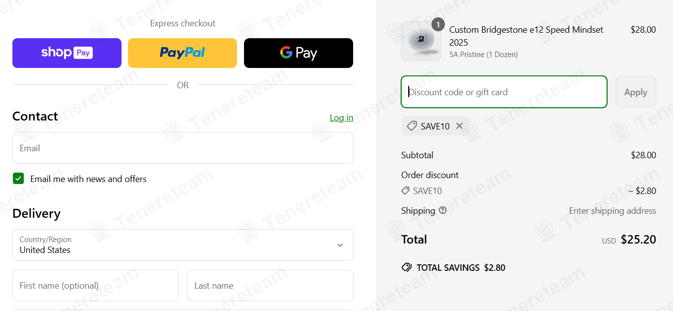 Half Price Golf Balls coupon code: 10% off with SAVE10. Tested and valid as 10 months ago.
