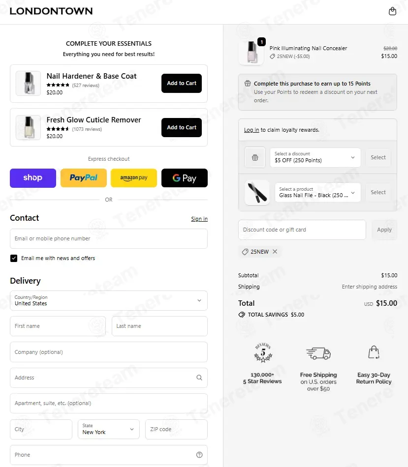 Londontown USA coupon code: 25% off with 25NEW. Tested and valid as 3 weeks ago.