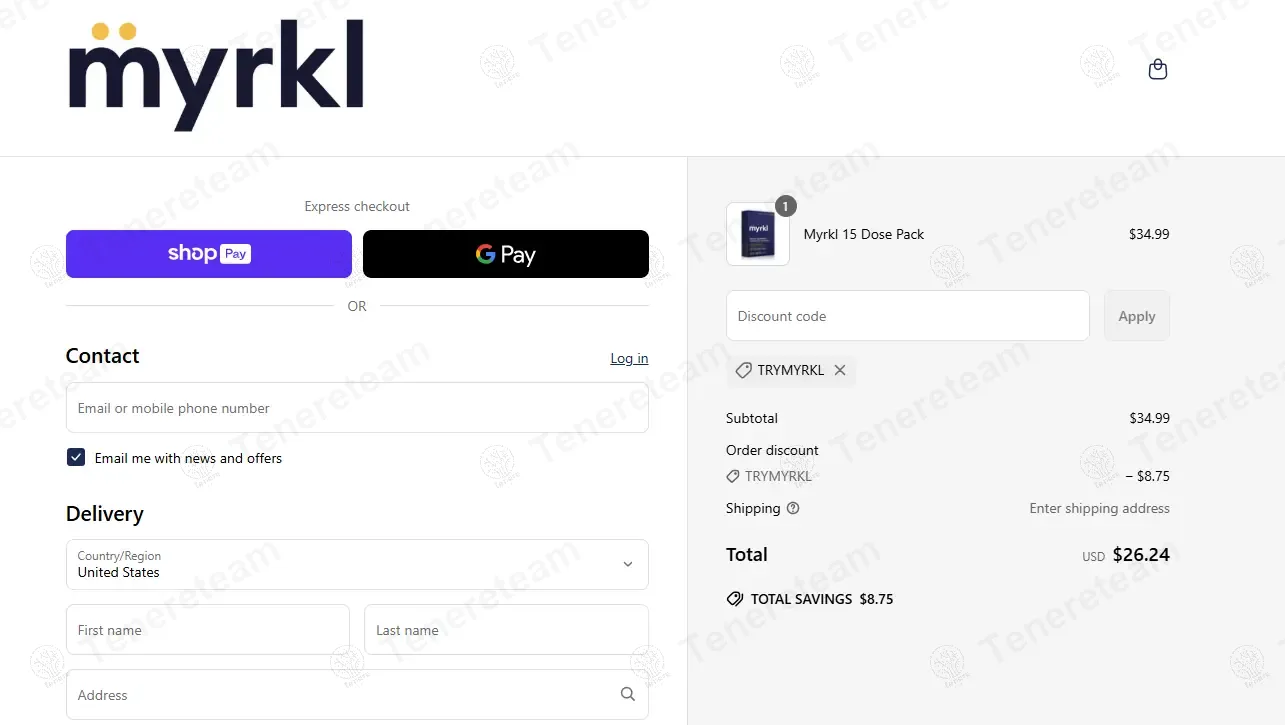 Myrkl US coupon code: 25% off with TRYMYRKL. Tested and valid as 1 year ago.