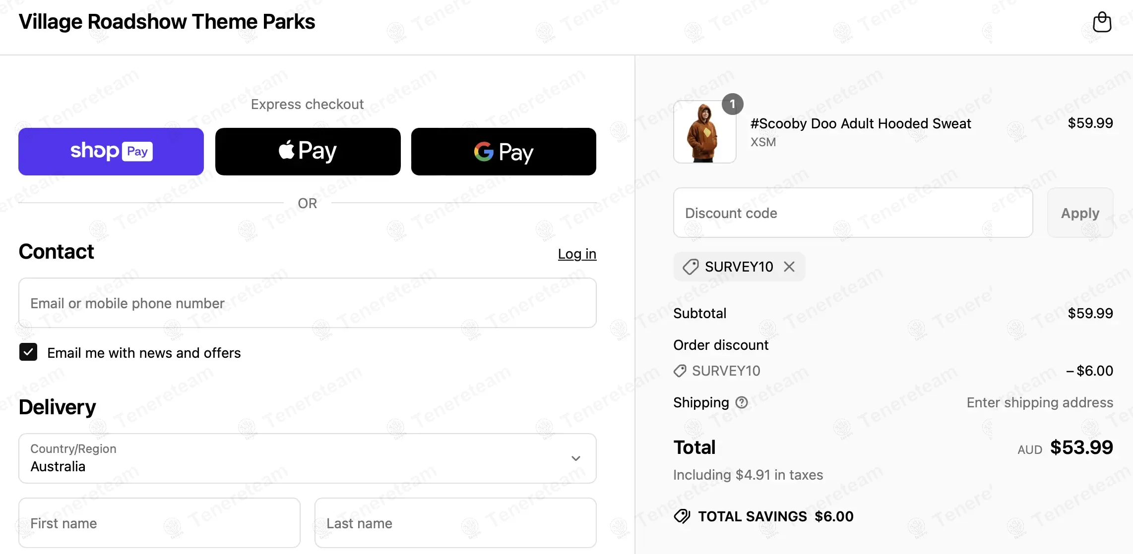 Village Roadshow Theme Parks coupon code: 10% off with SURVEY. Tested and valid as 9 months ago.