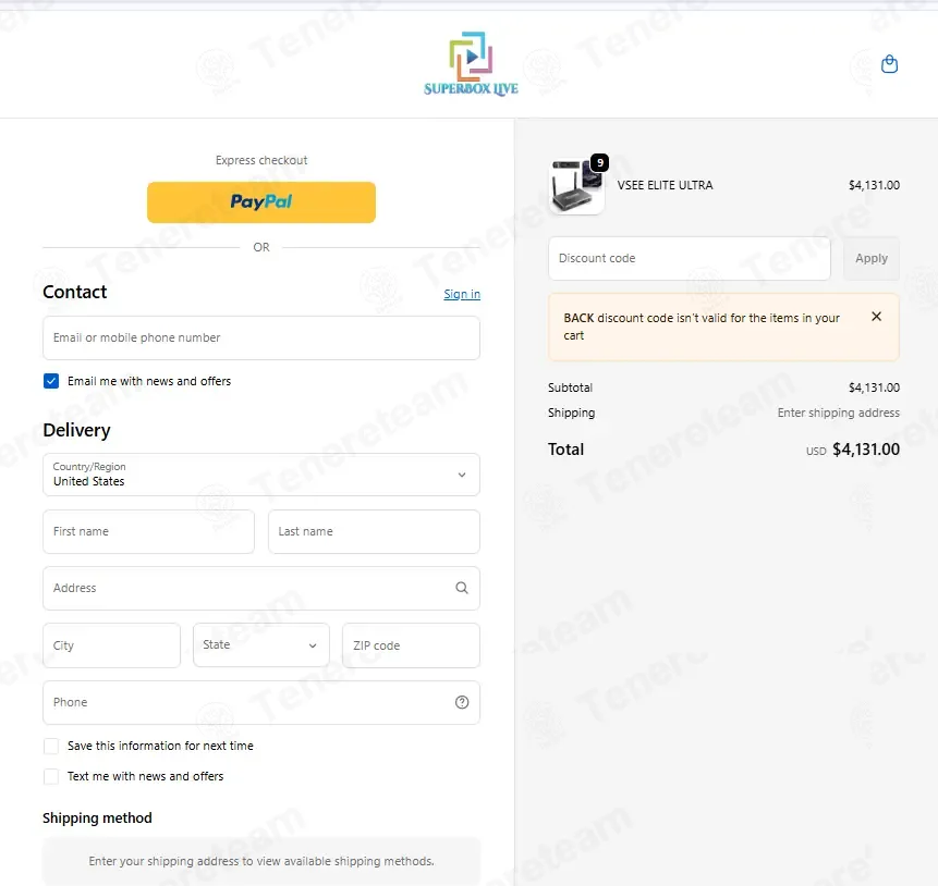 Superbox Live coupon code: $75 off with BACK. Tested and valid as 4 months ago.