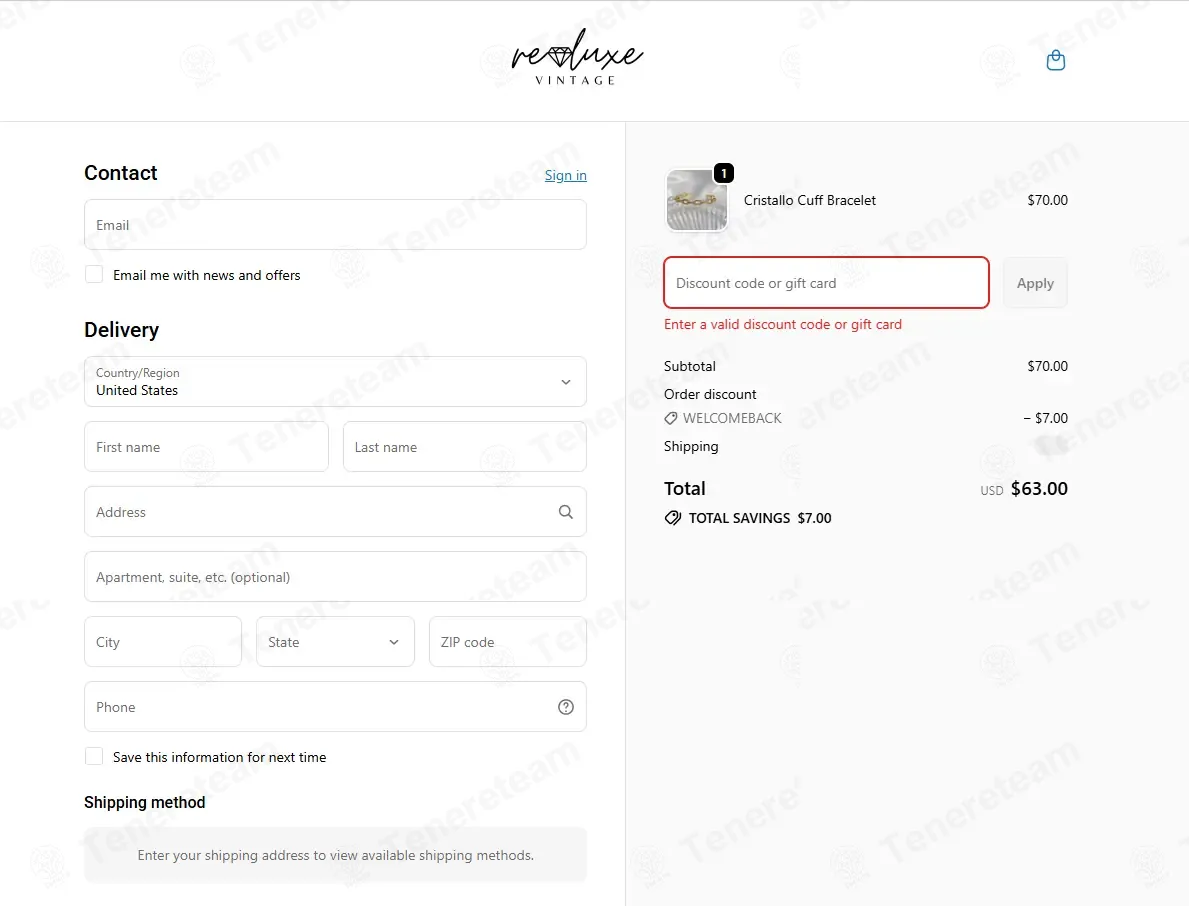 Reluxe Vintage coupon code: 10% off with LOVE10. Tested and valid as 3 months ago.