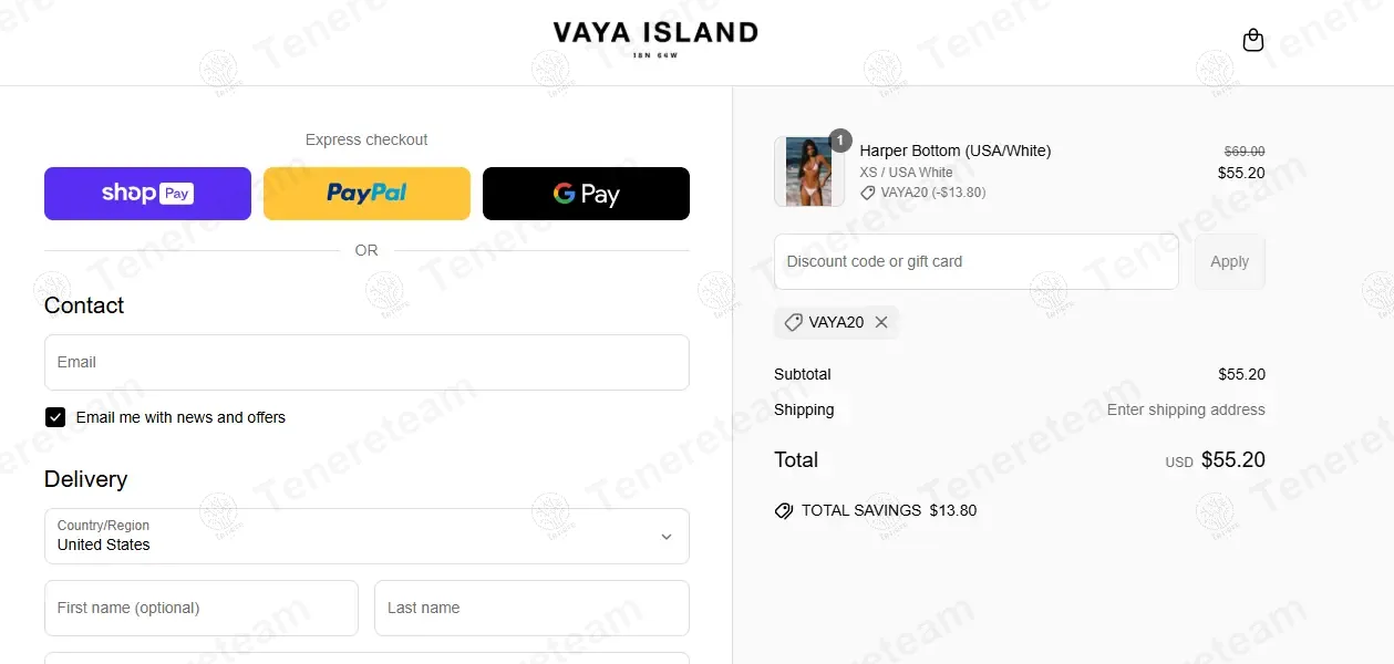 Vaya Island coupon code: 20% off with VAYA20. Tested and valid as 1 year ago.