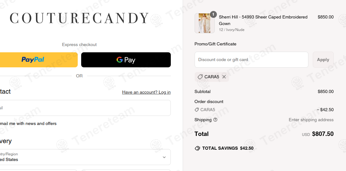 Couture Candy coupon code: 5% off with CARA5. Tested and valid as 1 year ago.