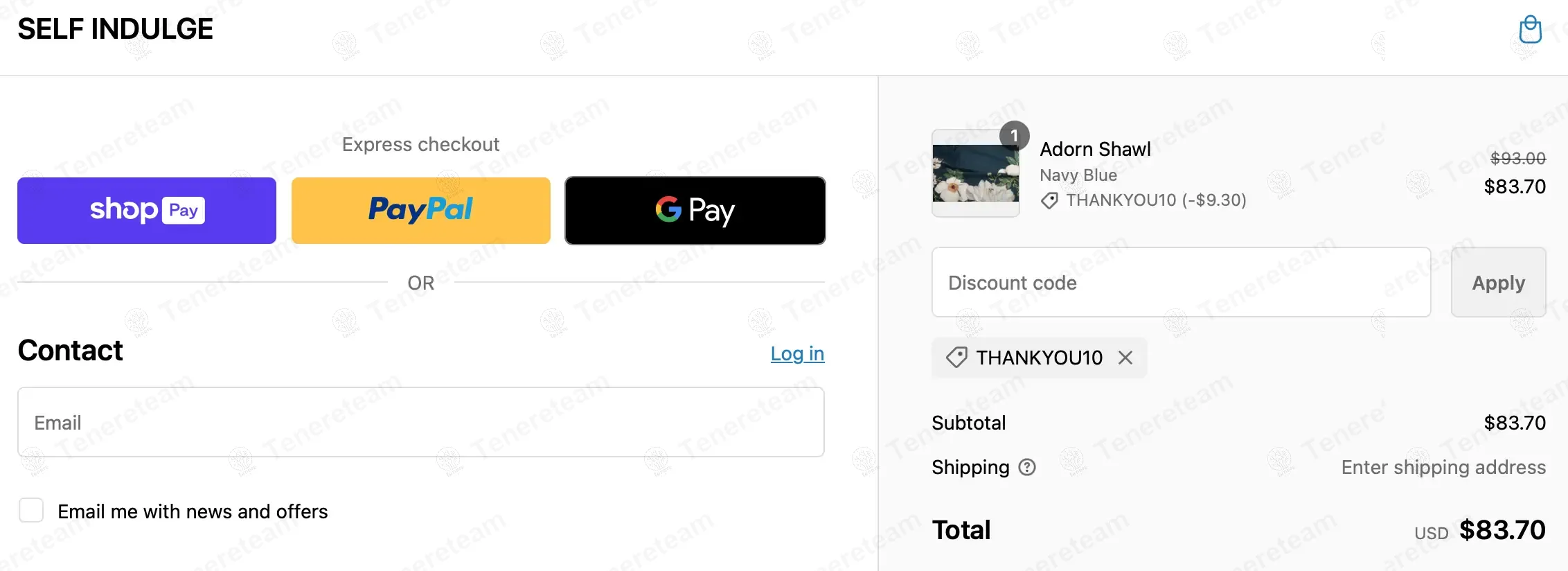 Self-Indulge coupon code re-checked and confirmed working at checkout