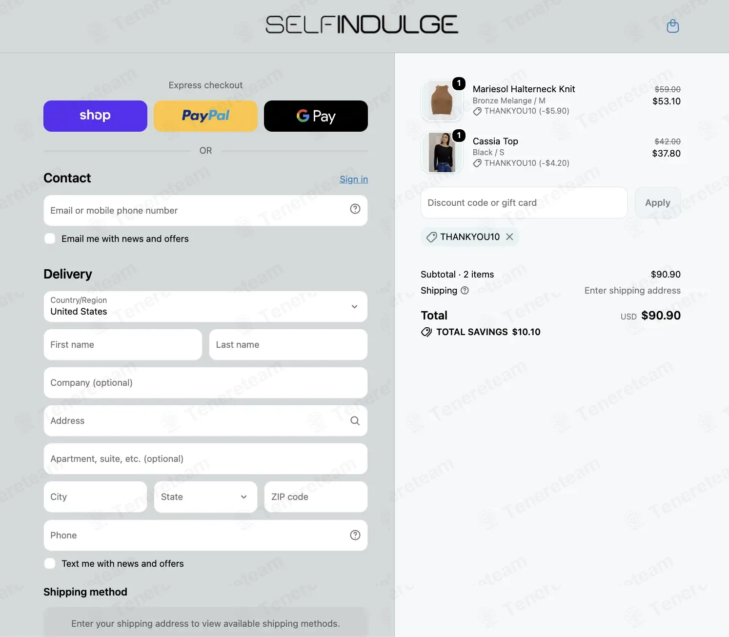Self-Indulge coupon code: 10% off with THANKYOU10. Tested and valid as 2 days ago.