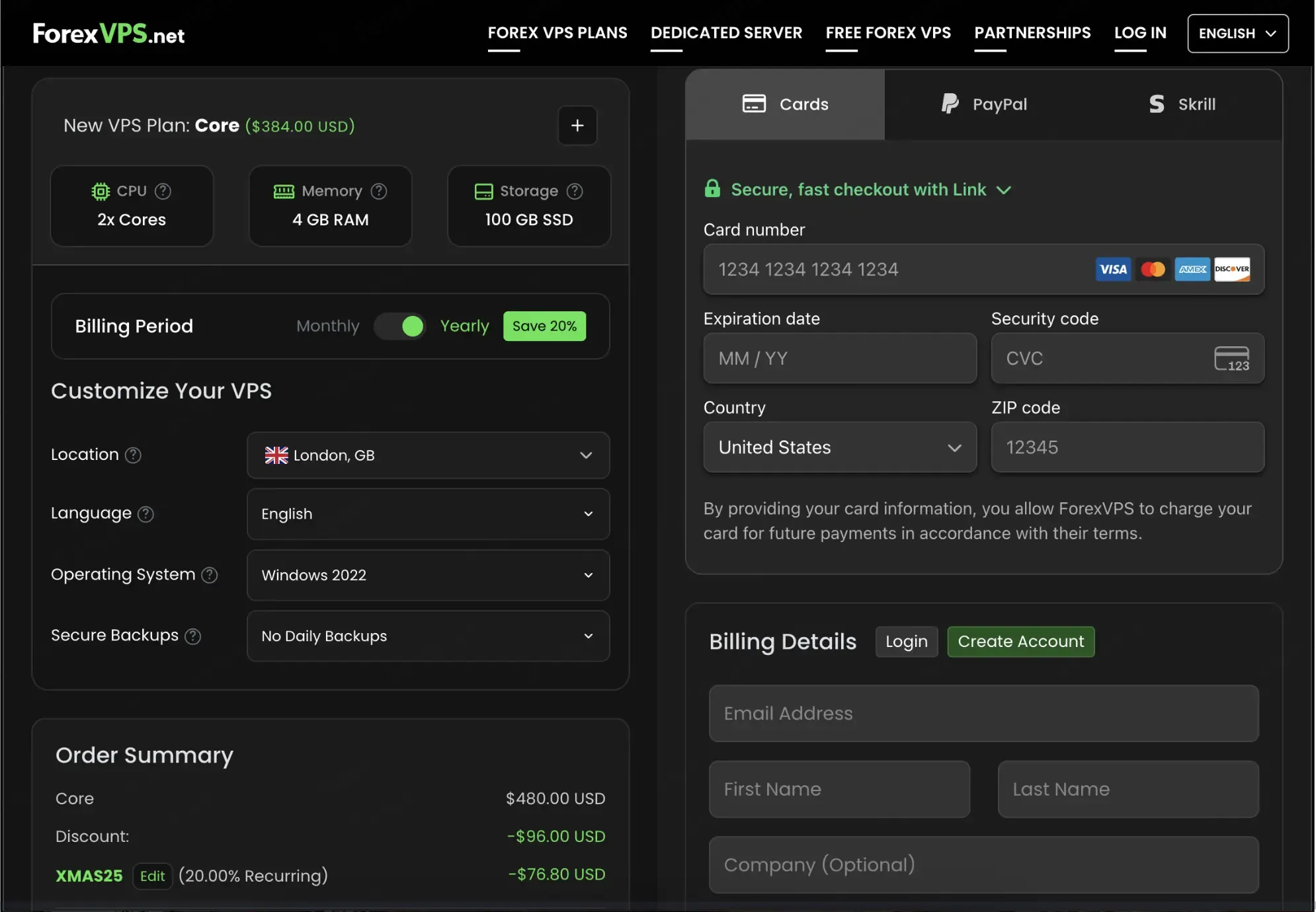 ForexVPS coupon code: 20% off with XMAS25. Tested and valid as 1 month ago.