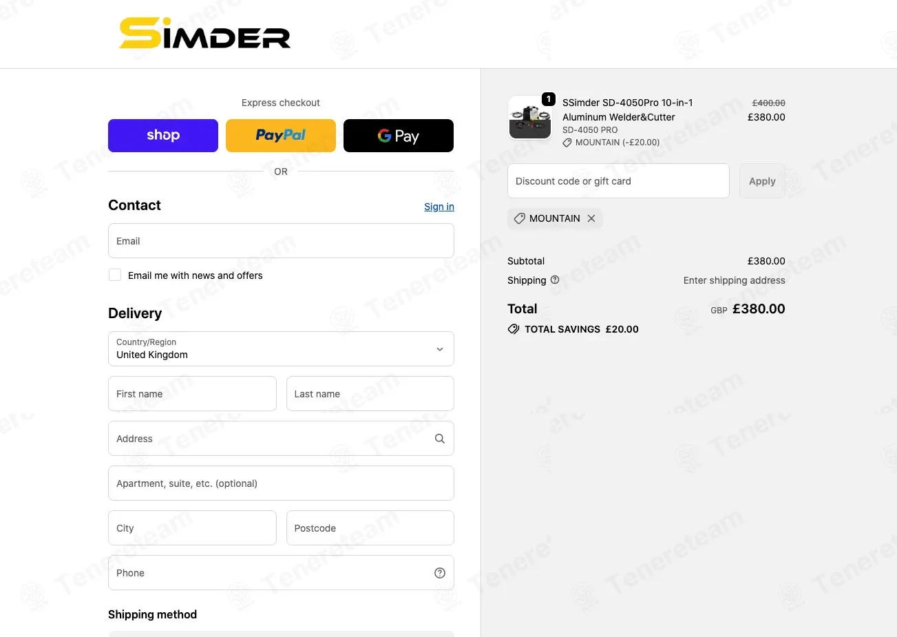 Ssimder coupon code: 5% off with MOUNTAIN. Tested and valid as 1 week ago.