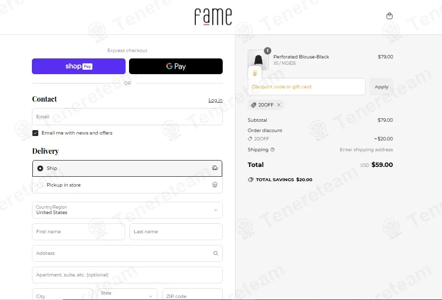 Fame on Central coupon code: $20 off with 20OFF. Tested and valid as 1 year ago.