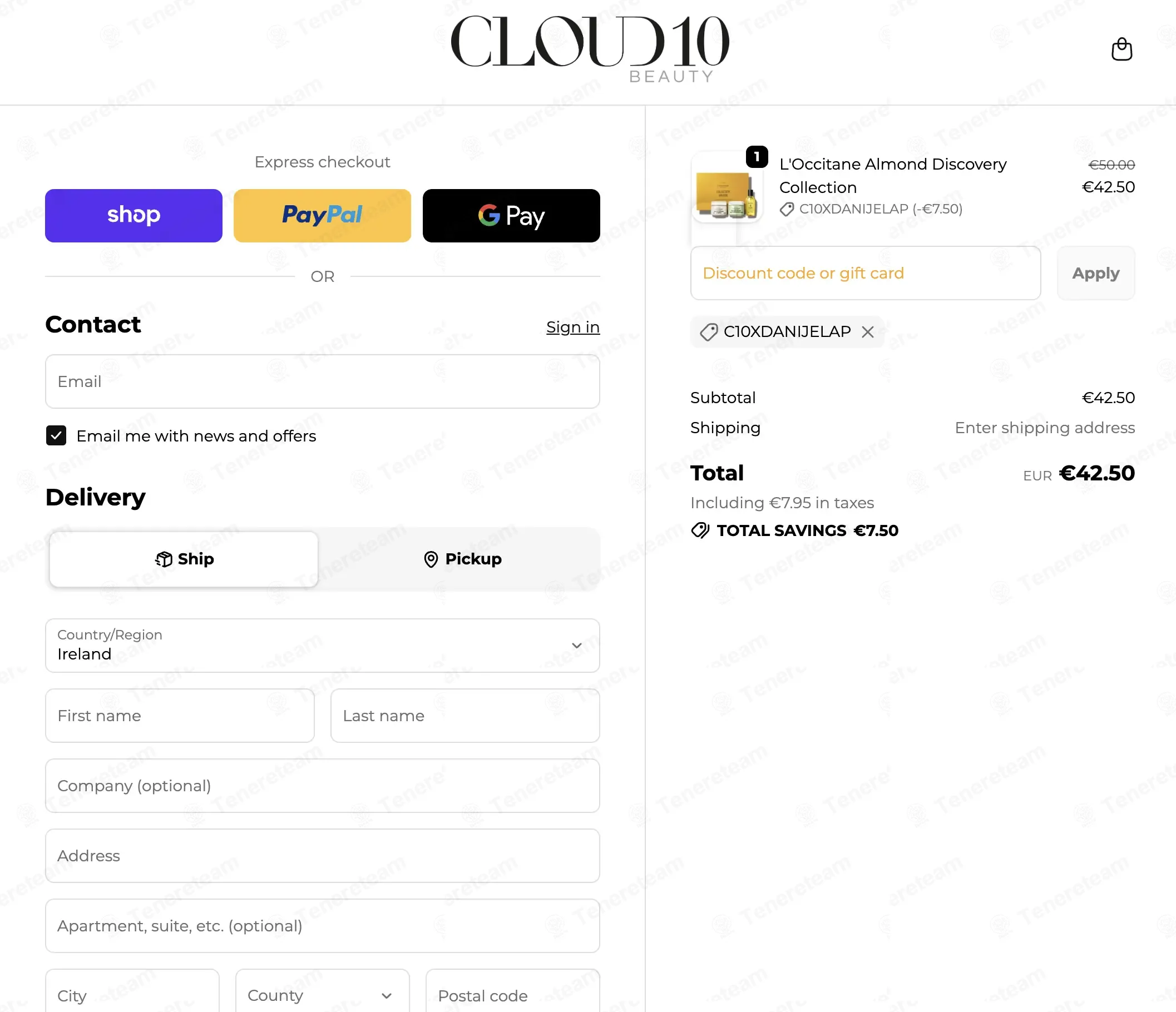 Cloud 10 Beauty coupon code: 15% off with C10XDANIJELAP. Tested and valid as 1 month ago.