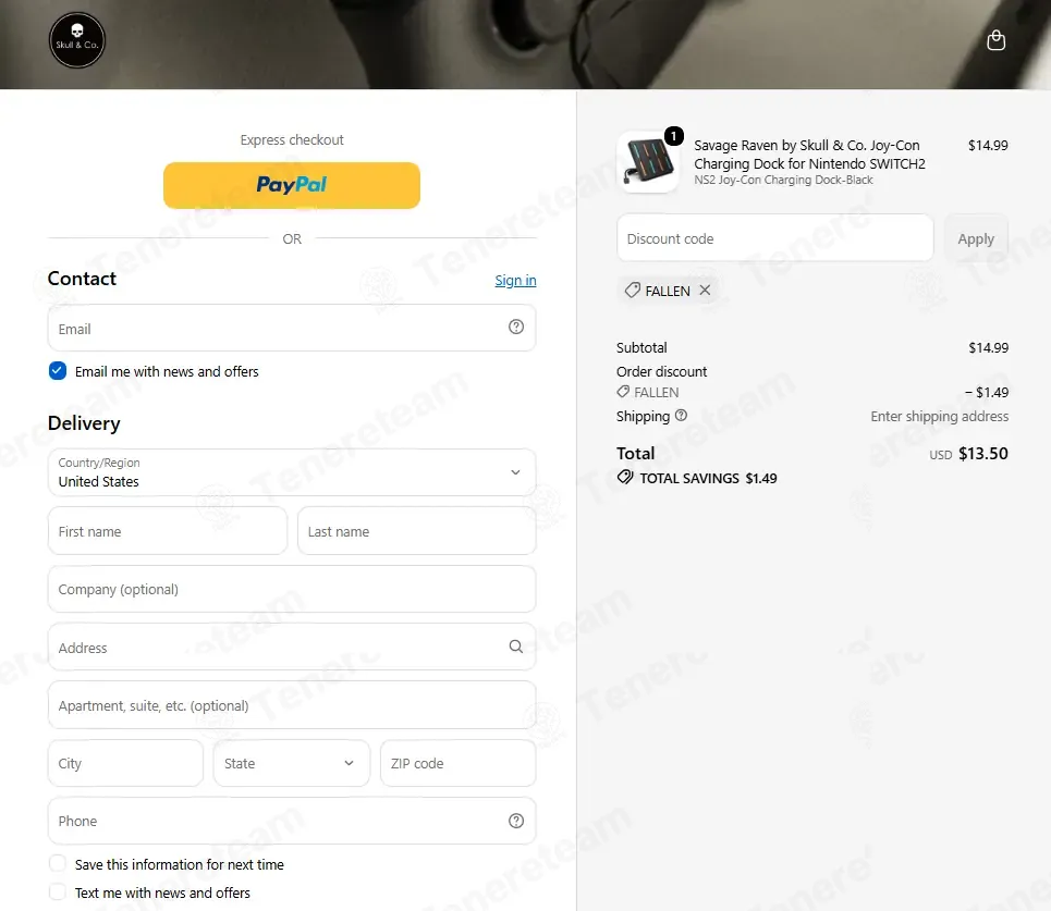 Skull And Co coupon code: 10% off with FALLEN. Tested and valid as 1 week ago.