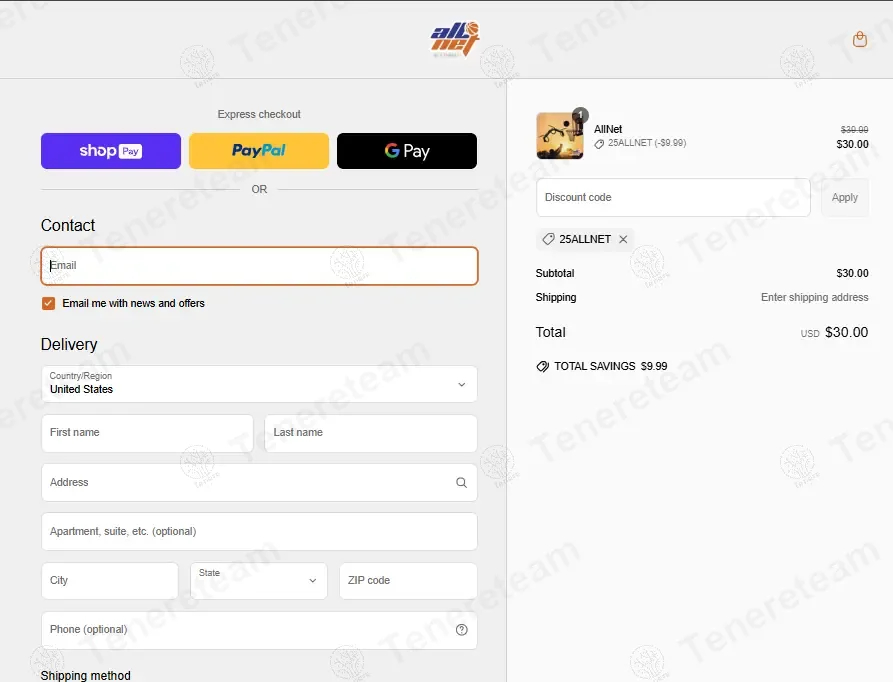 AllNet Shooter apply coupon code
