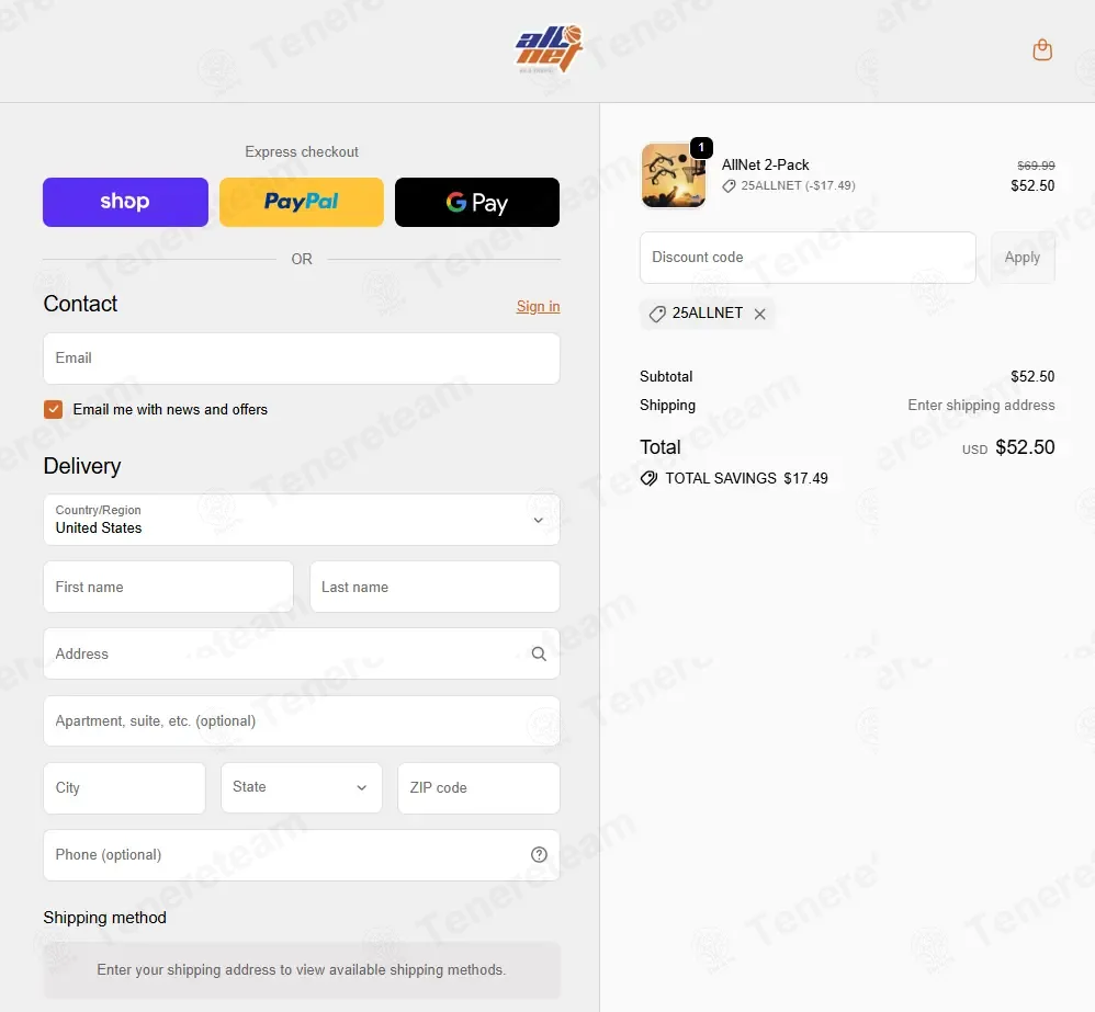 AllNet Shooter coupon code: 25% off with 25ALLNET. Tested and valid as 1 week ago.