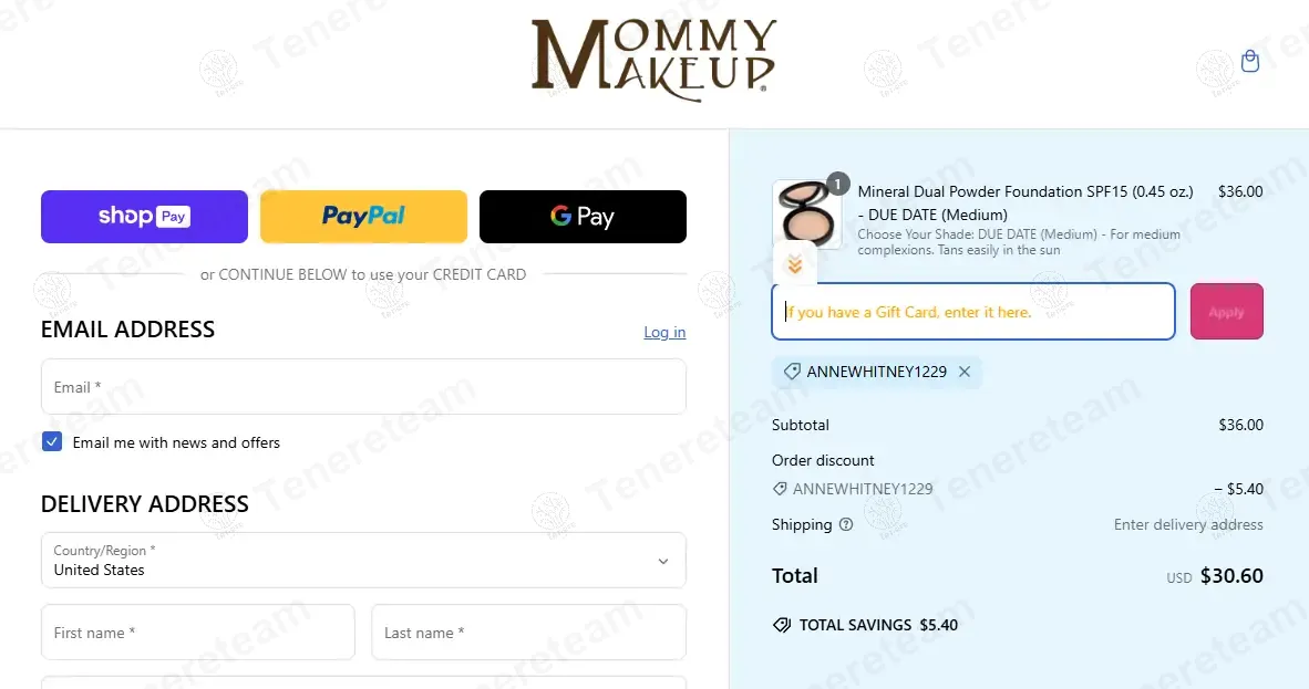 Mommy Makeup coupon code: 20% off with ANNEWHITNEY1229. Tested and valid as 1 year ago.