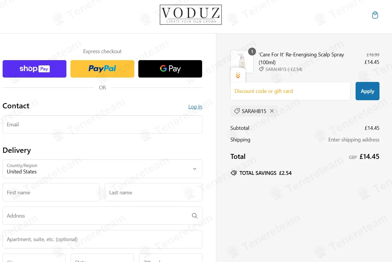 Voduz Hair apply coupon code