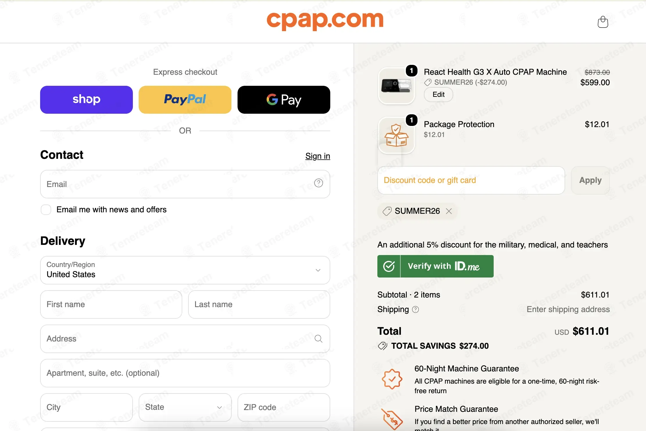 CPAP coupon code: 32% off with SUMMER26. Tested and valid as 2 weeks ago.