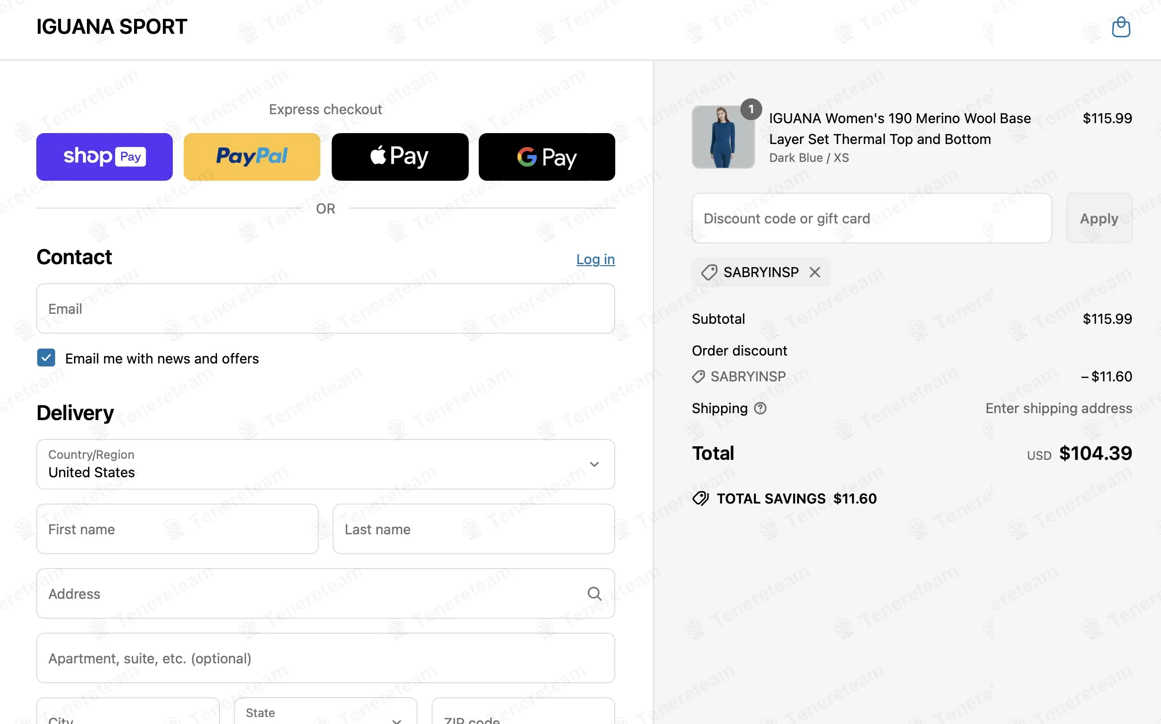 Iguana Sport coupon code: 10% off with SABRYINSP. Tested and valid as 9 months ago.