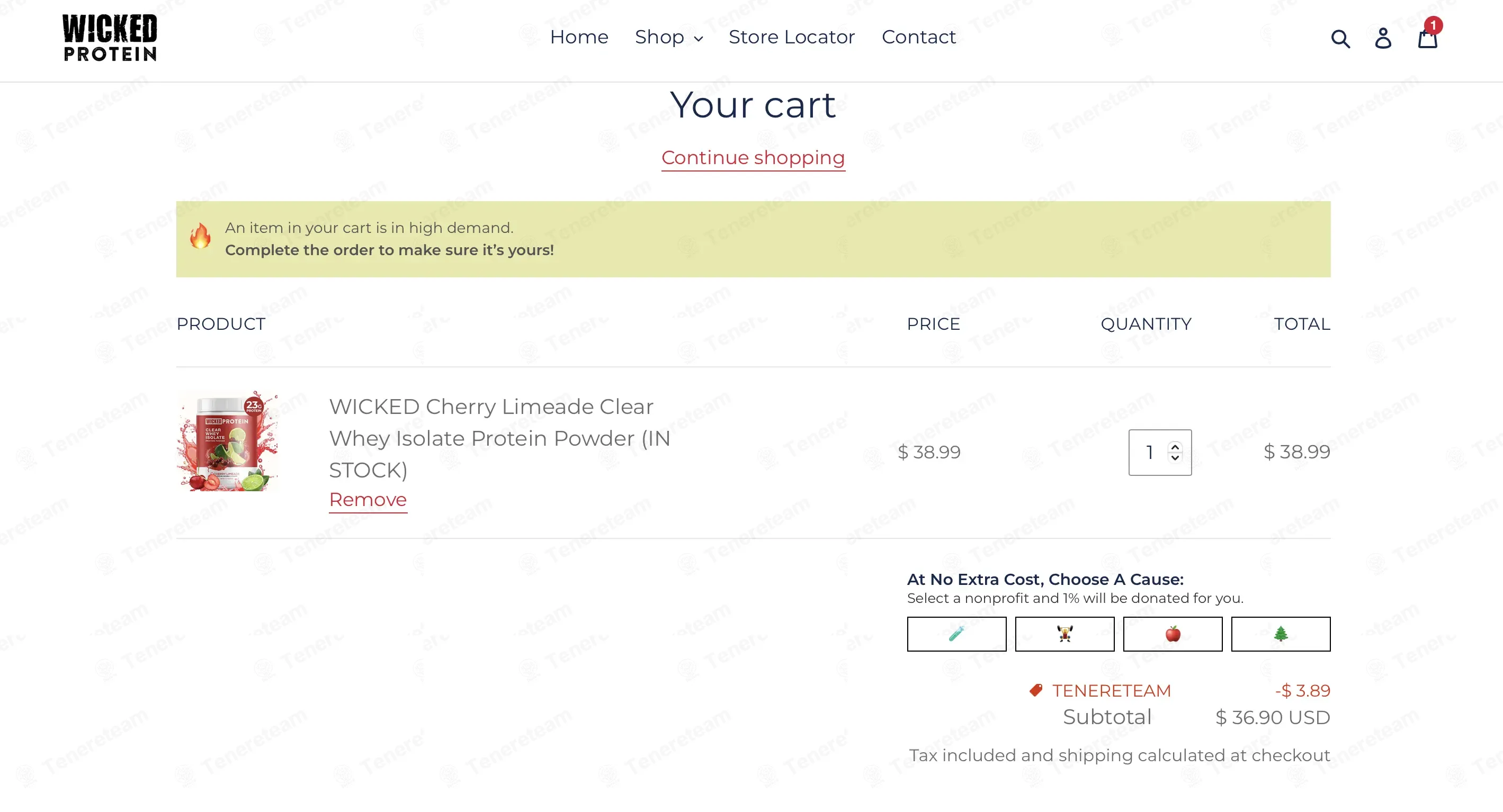 Wicked Protein coupon code: 10% off with TENERETEAM. Tested and valid as 3 weeks ago.
