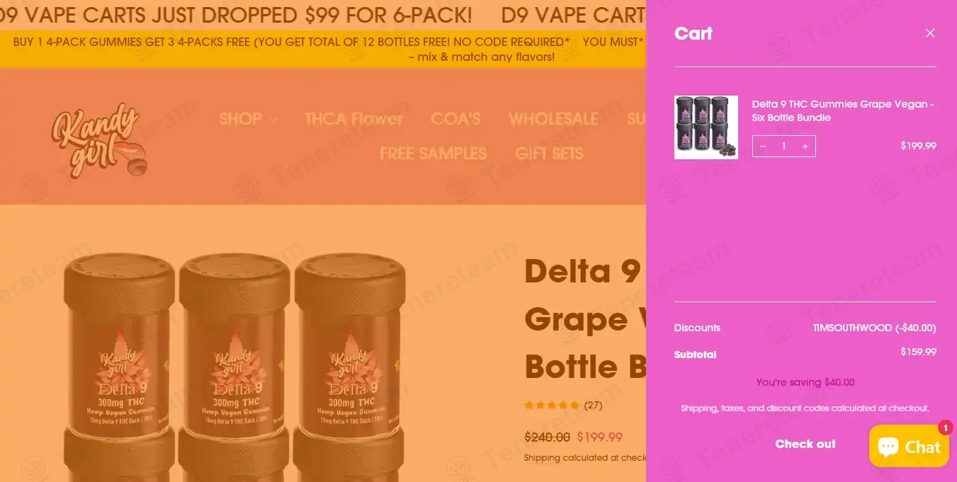 Kandy Girl coupon code: 20% off with TIMSOUTHWOOD. Tested and valid as 11 months ago.