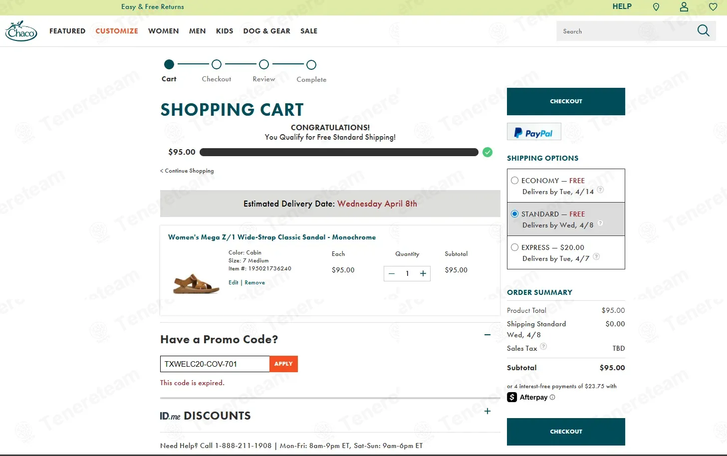 Chaco coupon code: 20% off with TXWELC20-COV-701. Tested and valid as 2 months ago.