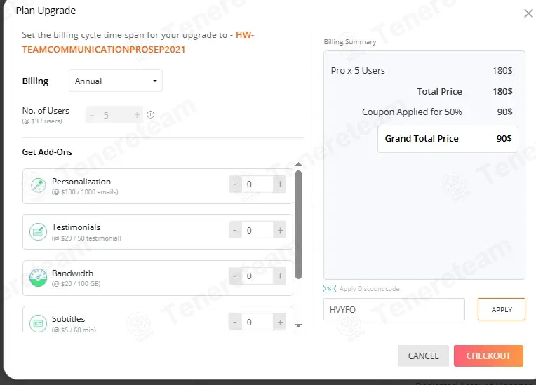Hippo Video coupon code: 50% off with HVYFO. Tested and valid as 4 months ago.