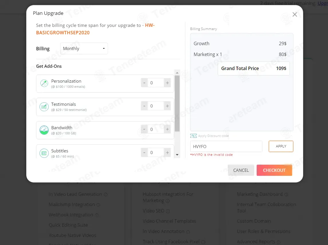 Hippo Video coupon code: 50% off with HVYFO. Tested and valid as 4 months ago.