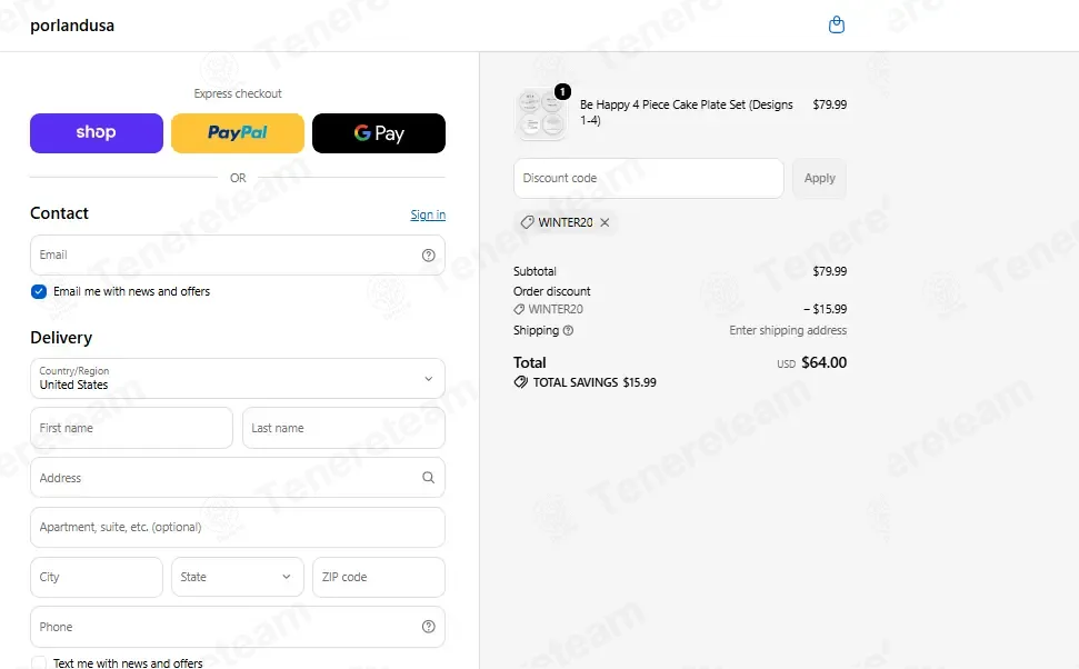 Porland Usa coupon code: 20% off with WINTER20. Tested and valid as 1 week ago.