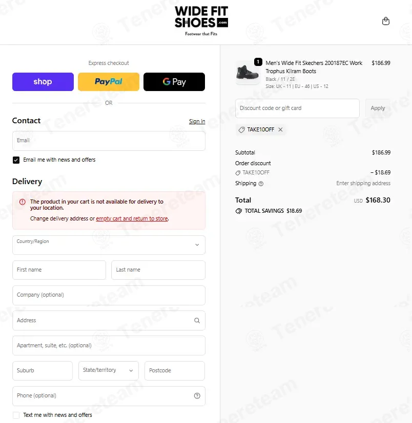 Widefit Shoes coupon code: 10% off with TAKE10OFF. Tested and valid as 12 hours ago.