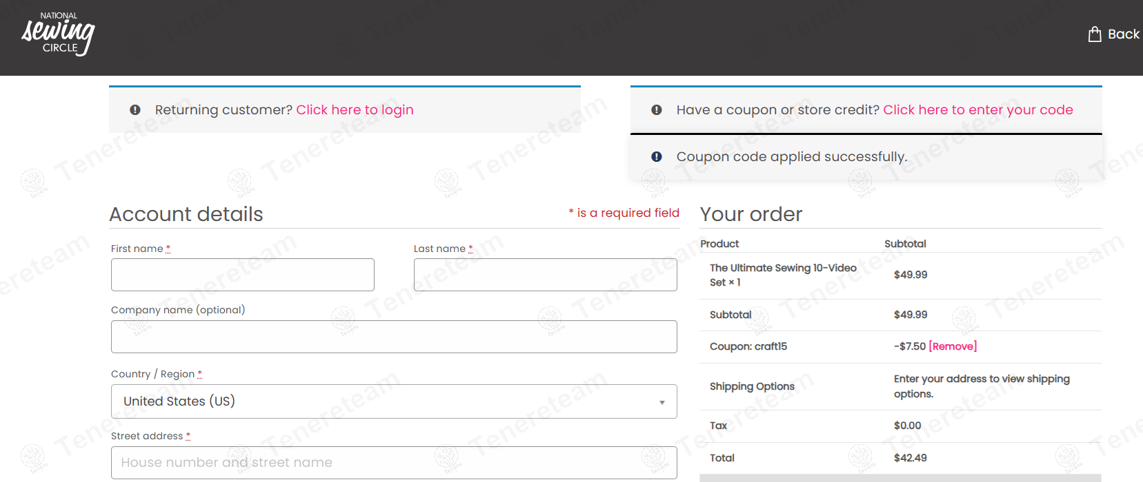National Sewing Circle coupon code: 15% off with CRAFT15. Tested and valid as 1 year ago.