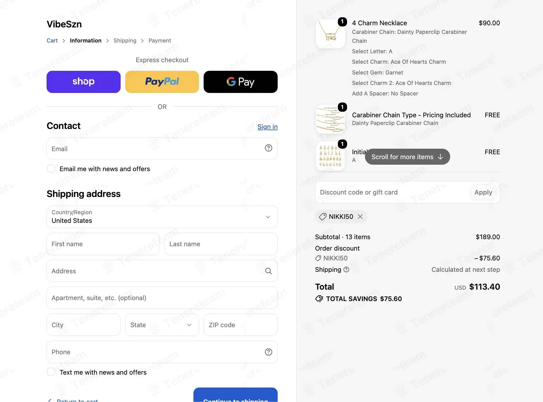 VibeSzn coupon code verified as working at checkout