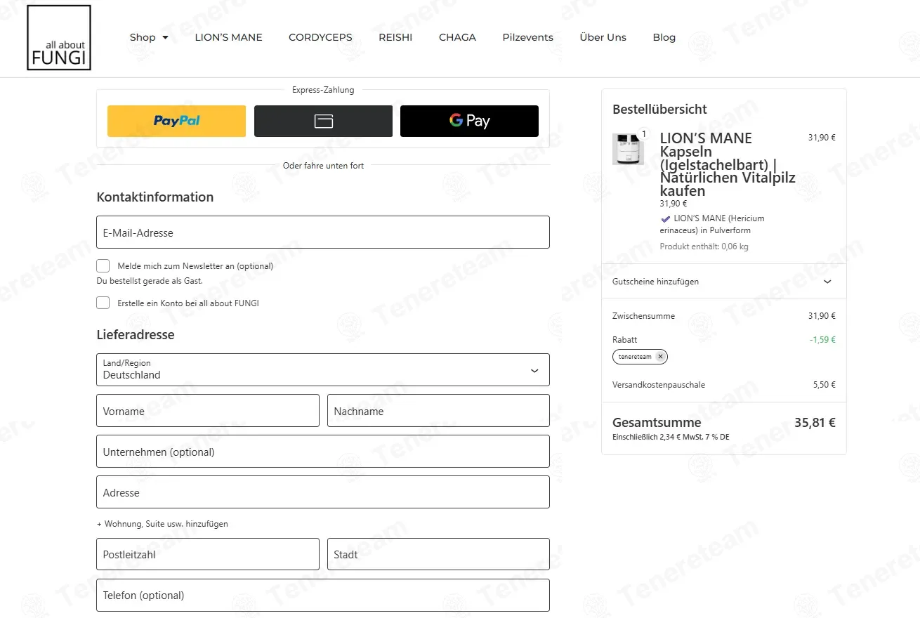 All About Fungi coupon code verified as working at checkout