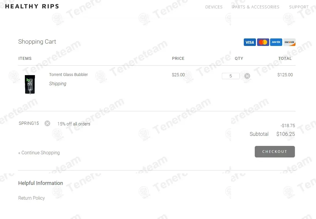 Healthy Rips coupon code: 15% off with SPRING15. Tested and valid as 1 week ago.