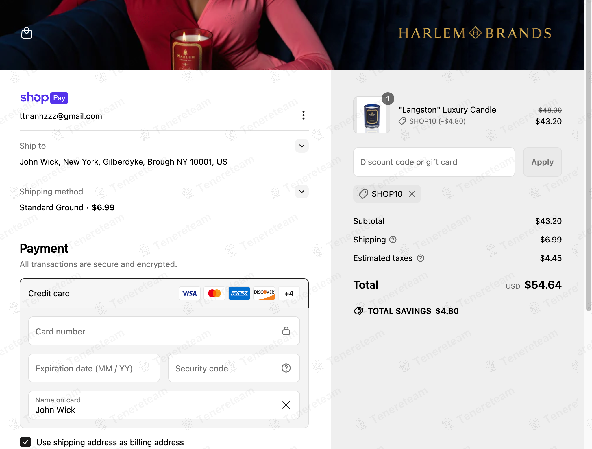 Harlem Candle Company coupon code: 10% off with SHOP10. Tested and valid as 1 year ago.