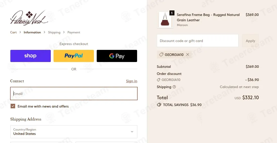 Patricia Nash coupon code: 10% off with GEORGIA10. Tested and valid as 6 months ago.