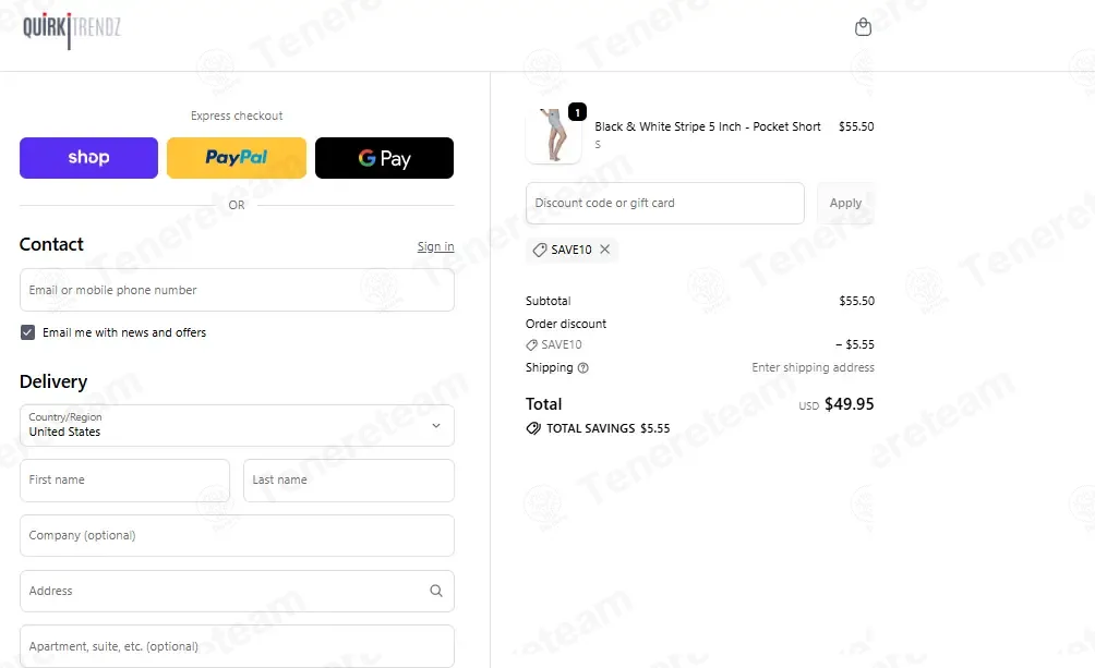 Quirki Trendz coupon code: 10% off with SAVE10. Tested and valid as 4 weeks ago.