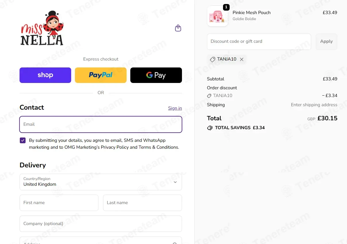 Miss Nella coupon code: 10% off with TANJA10. Tested and valid as 14 hours ago.