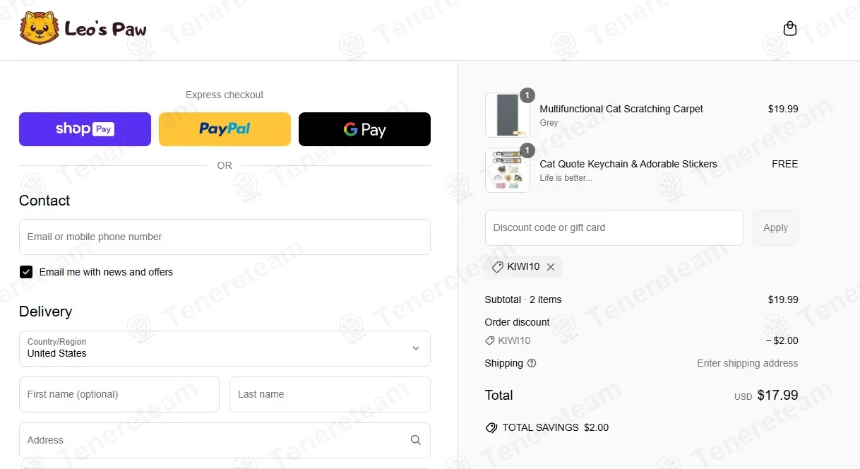 Leos Paw coupon code: 10% off with KIWI10. Tested and valid as 1 year ago.