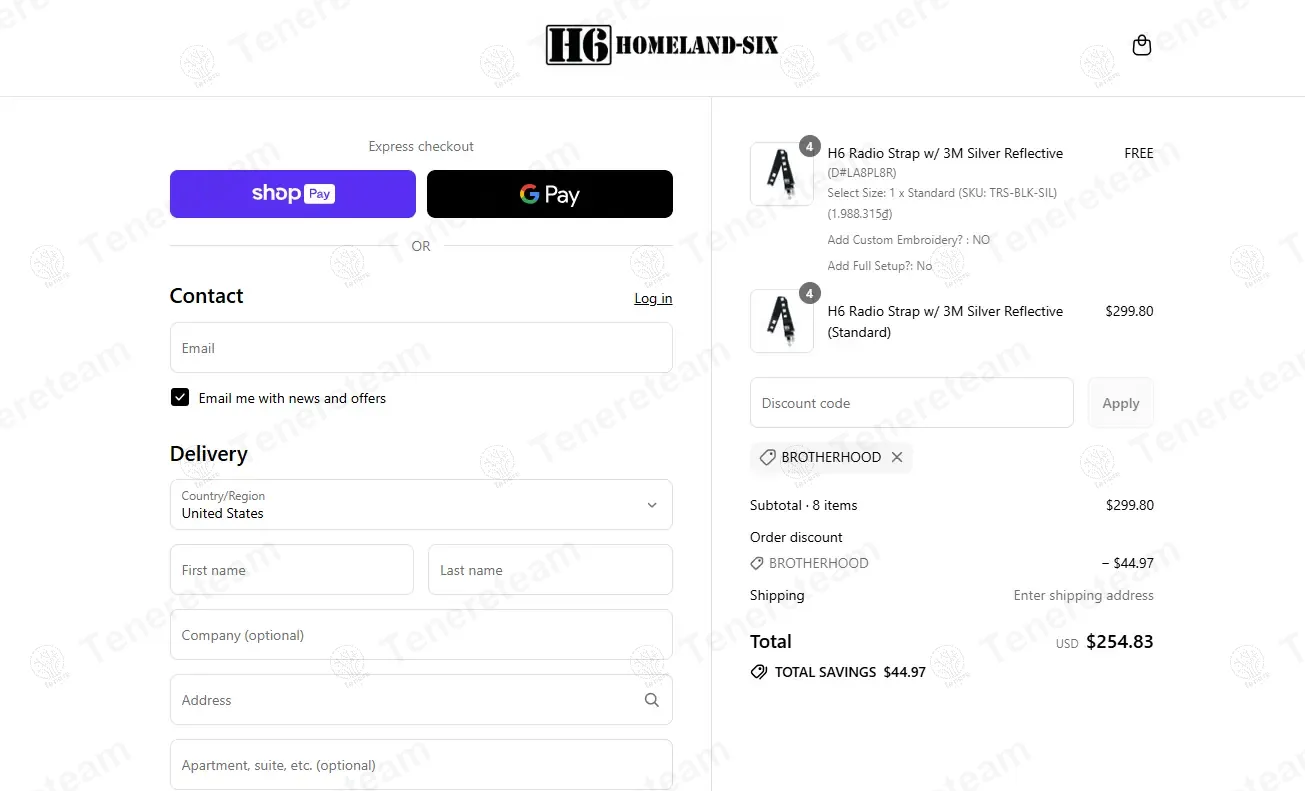 H6 Radio Strap coupon code: 15% off with BROTHERHOOD. Tested and valid as 8 months ago.