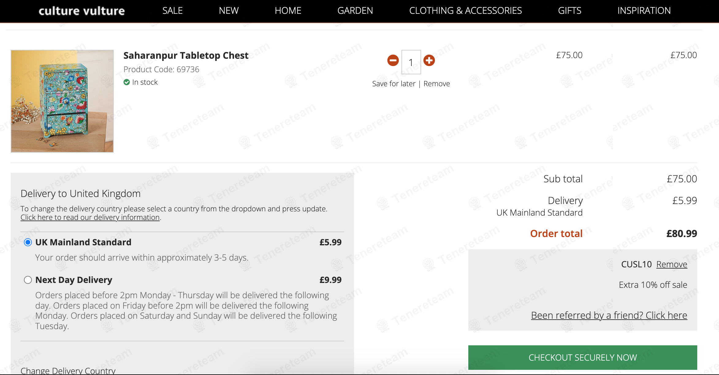 Culture Vulture Direct coupon code: 10% off with CUSL10. Tested and valid as 1 year ago.