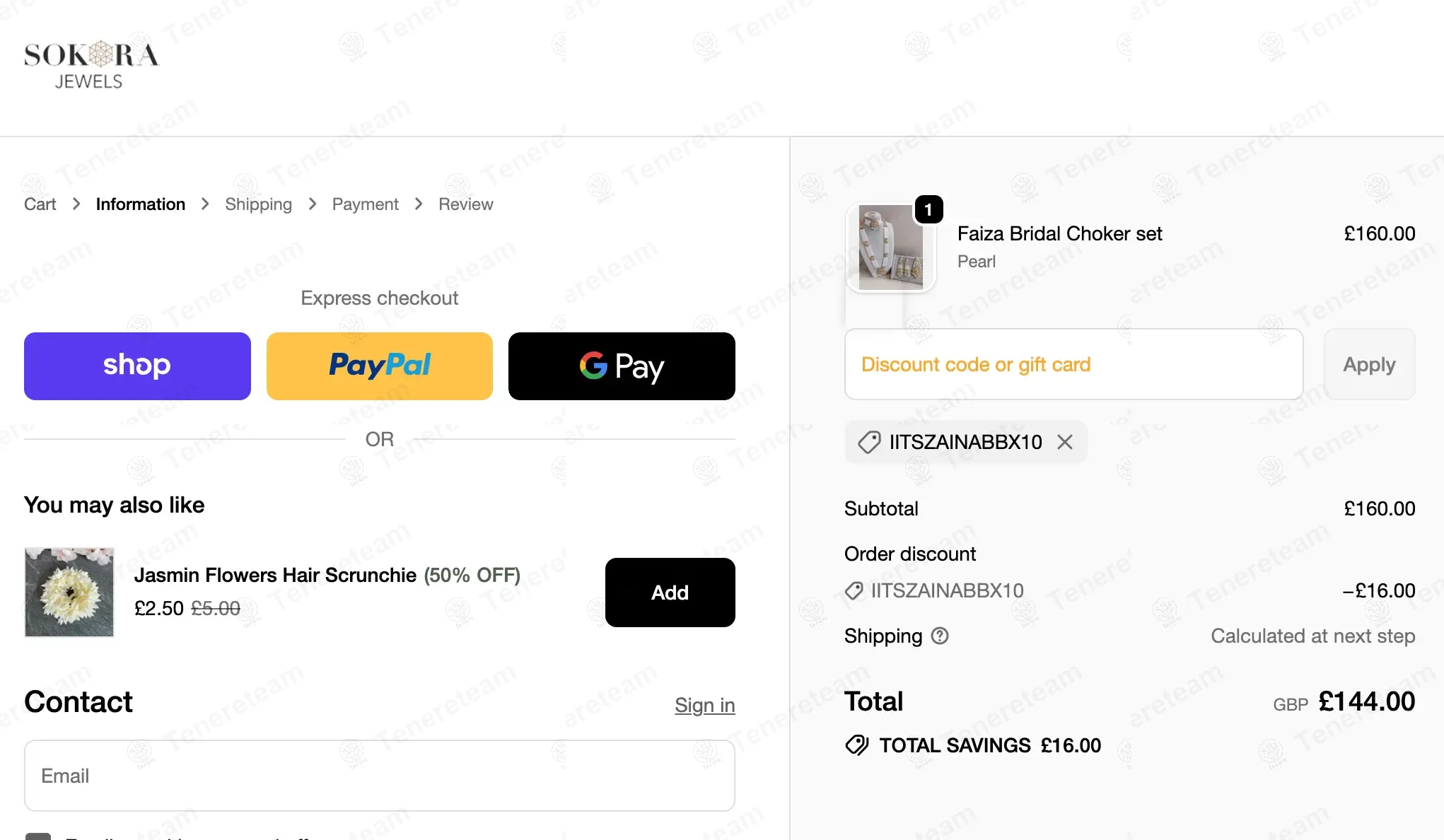 Sokora Jewels coupon code: 10% off with IITSZAINABBX10. Tested and valid as 9 months ago.