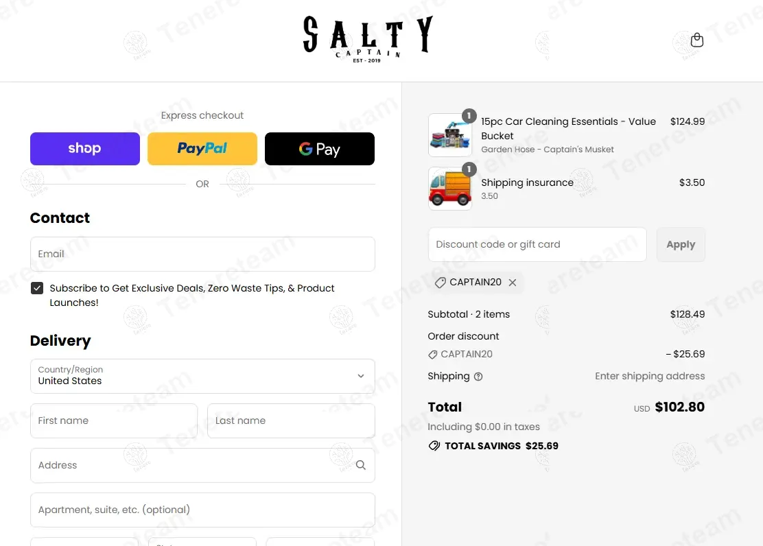 Salty Captain US coupon code: 20% off with CAPTAIN20. Tested and valid as 7 months ago.