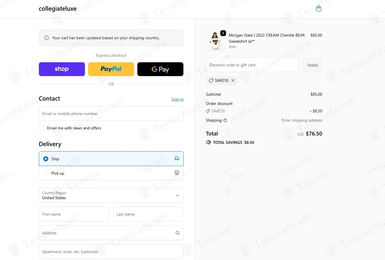 Collegiateluxe coupon code: 10% off with SAVE10. Tested and valid as 8 months ago.