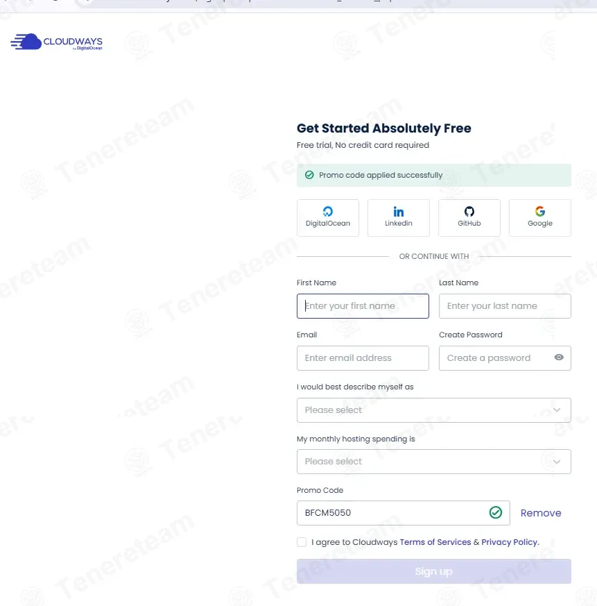Cloudways coupon code: 50% off with BFCM5050. Tested and valid as 6 months ago.